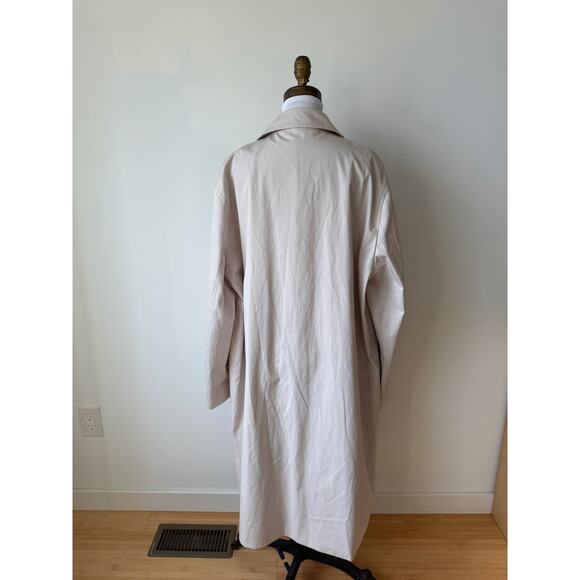 NWT Zara Men's Water Repellant Technical Trench Coat Button Front Size XL Beige - Picture 7 of 11
